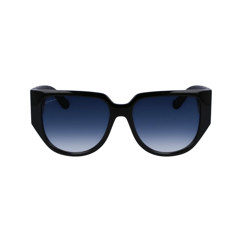 Ferragamo Black Bio Injected Sunglasses - Luxe Marca