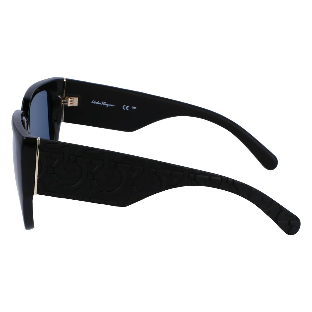 Ferragamo Black Bio Injected Sunglasses - Luxe Marca