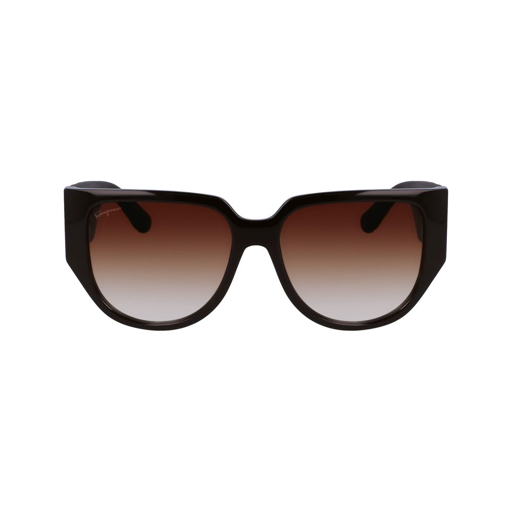 Ferragamo Brown Bio Injected Sunglasses - Luxe Marca