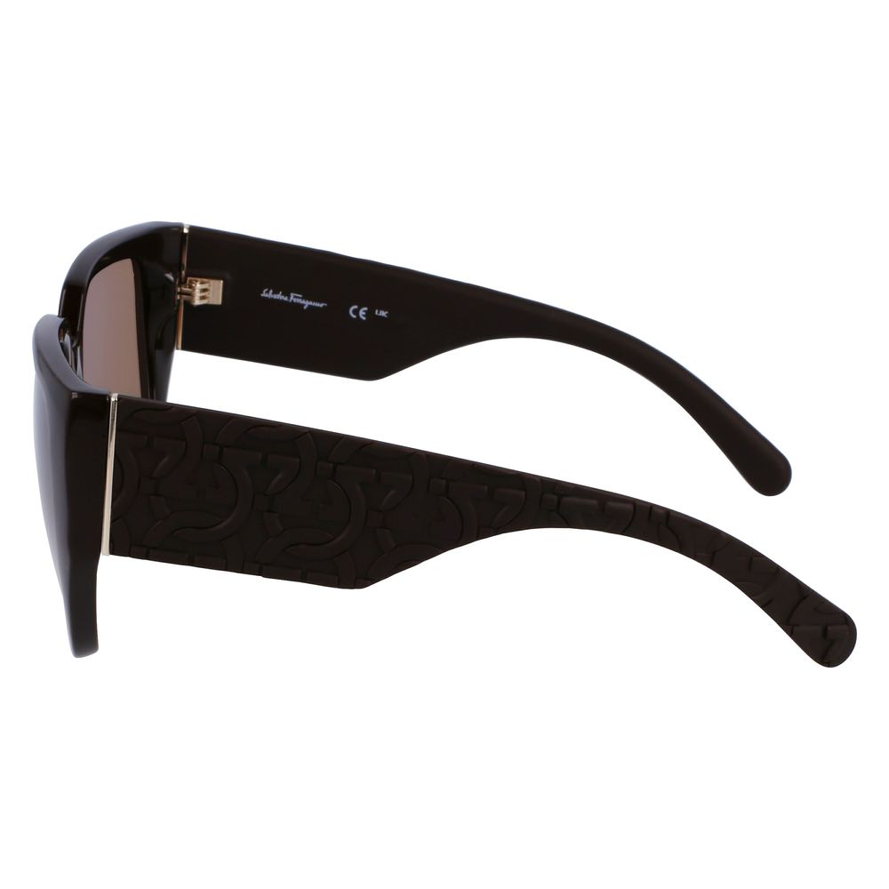Ferragamo Brown Bio Injected Sunglasses - Luxe Marca