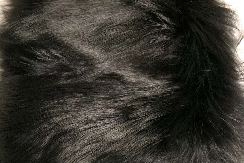 Dolce & Gabbana Black Fur Shoulder Collar Wrap Shawl Scarf - Luxe Marca