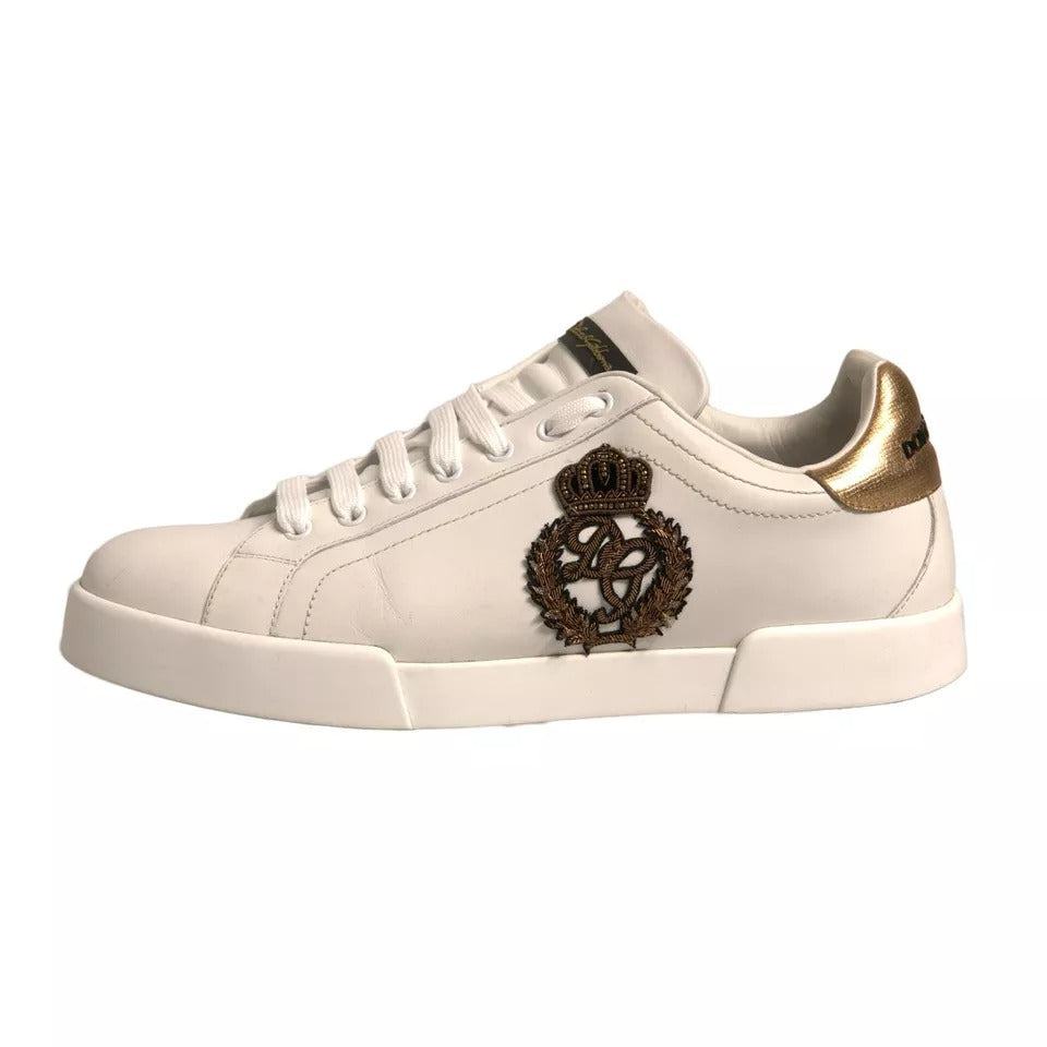 White Crown Patch Portofino Sneakers Shoes (Copy)