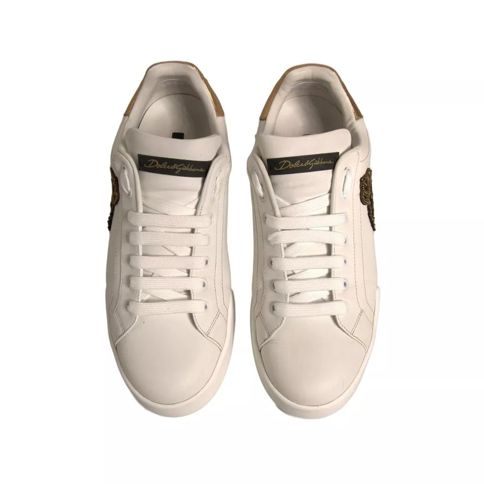 White Crown Patch Portofino Sneakers Shoes (Copy)