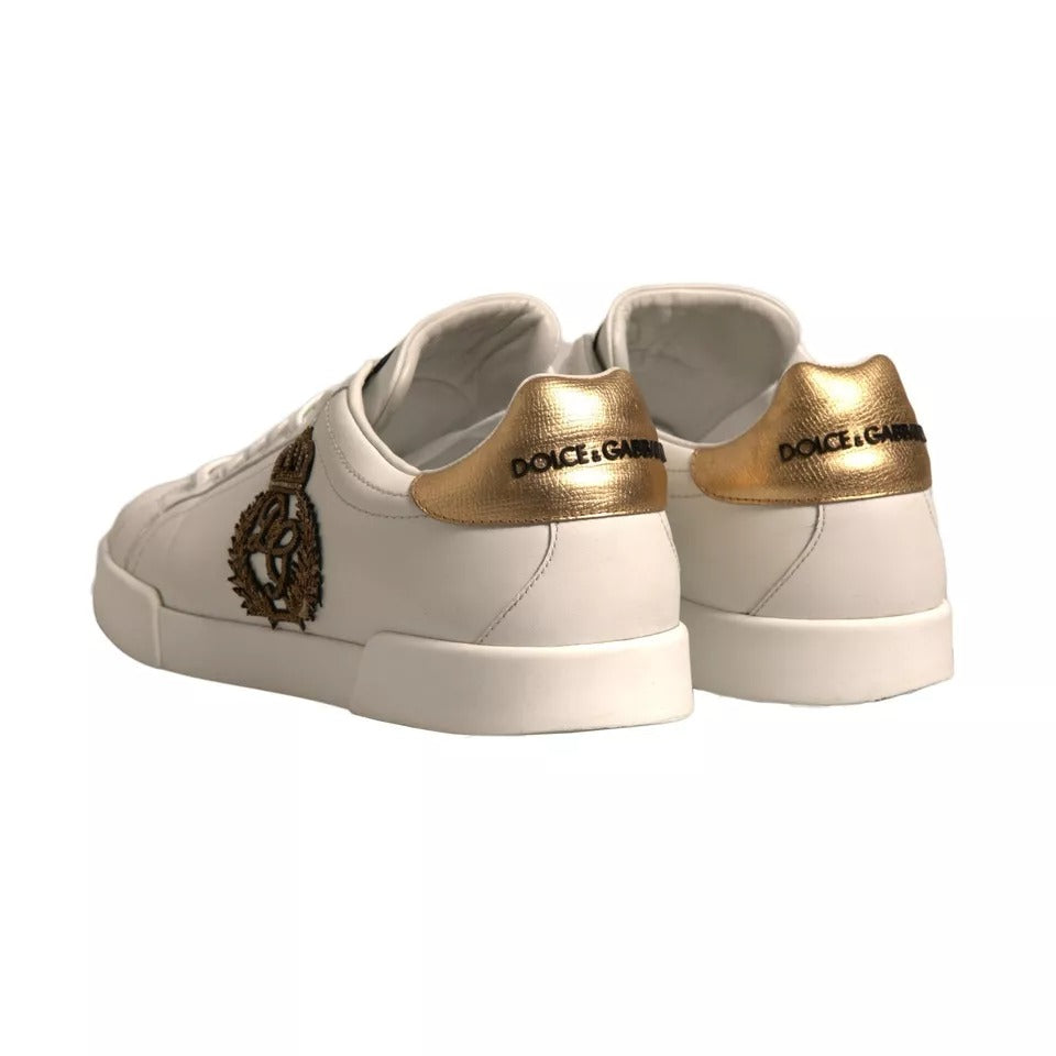 White Crown Patch Portofino Sneakers Shoes (Copy)