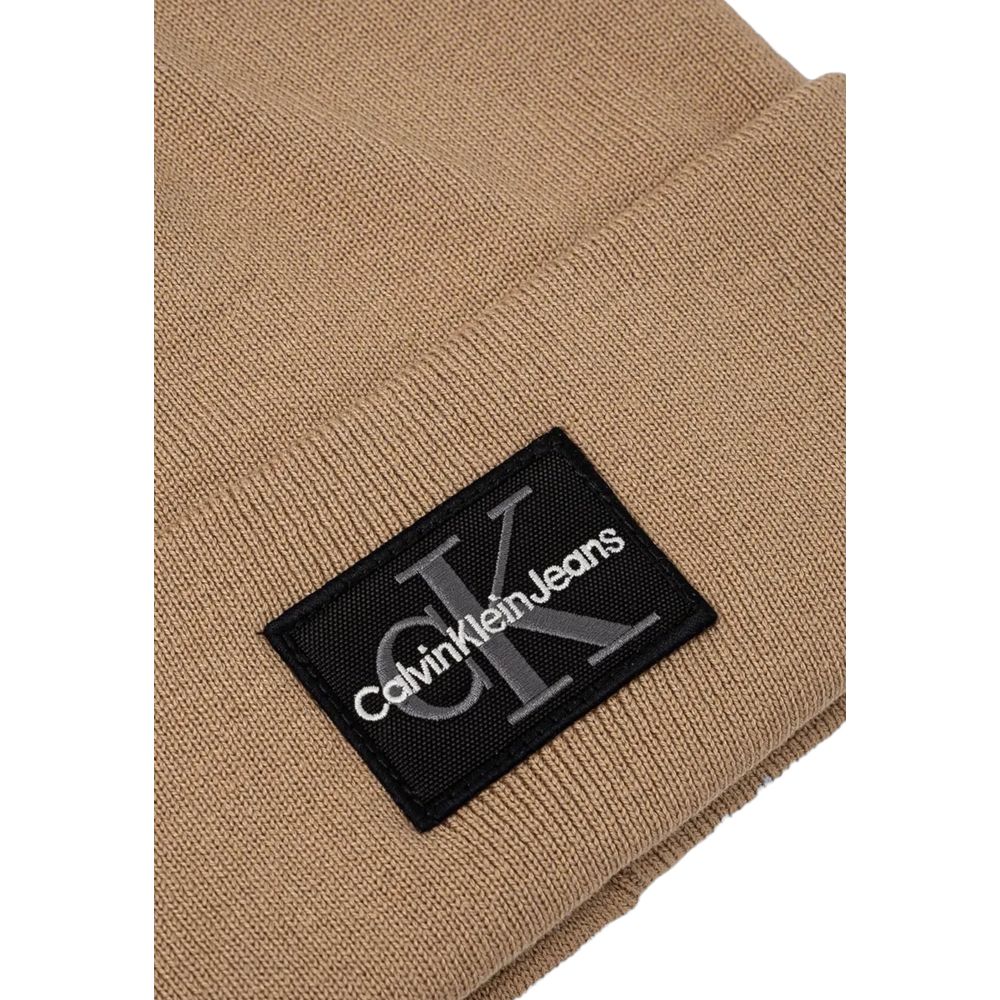 قبعة كالفن كلاين جينز قطنية بيج (قبعة بيسبول)