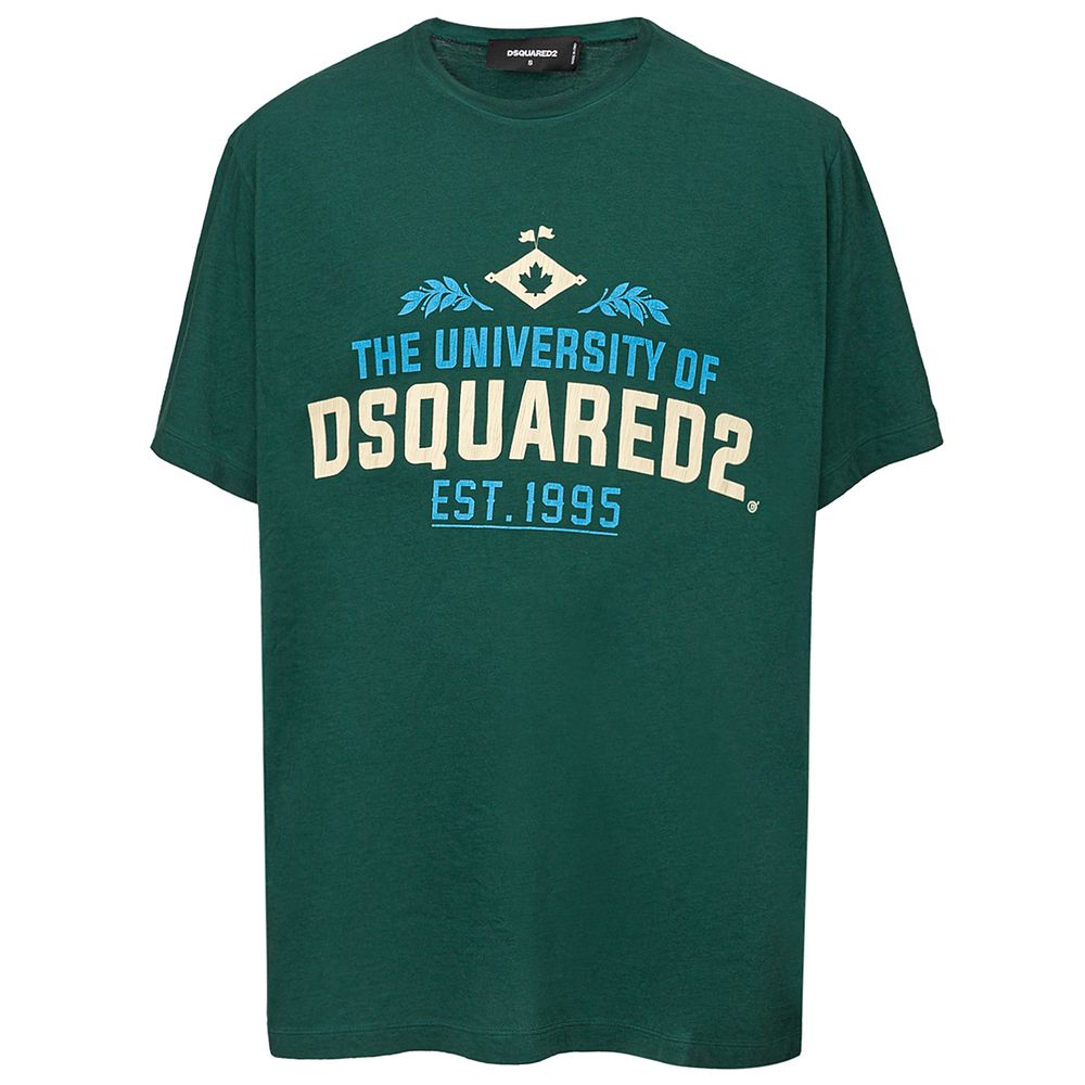 تي شيرت قطني أخضر من Dsquared²