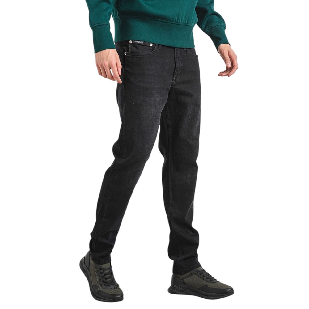 بنطال جينز كالفن كلاين جينز أسود من القطن بقصّة Slim Fit