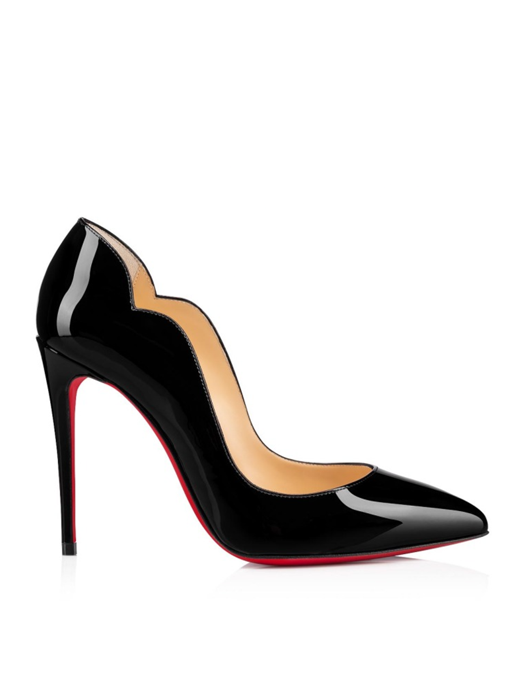 Christian Louboutin Black Patent Leather Hot Chick Pumps 100 - Luxe Marca