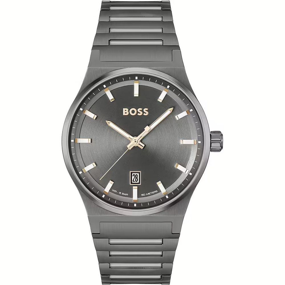 Hugo Boss Gray Stainless Steel Dress Watch - Luxe Marca
