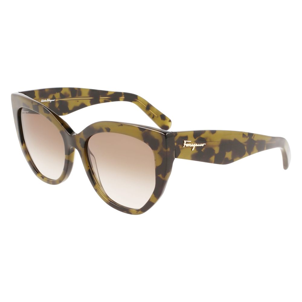 Ferragamo Brown Acetate Sunglasses - Luxe Marca