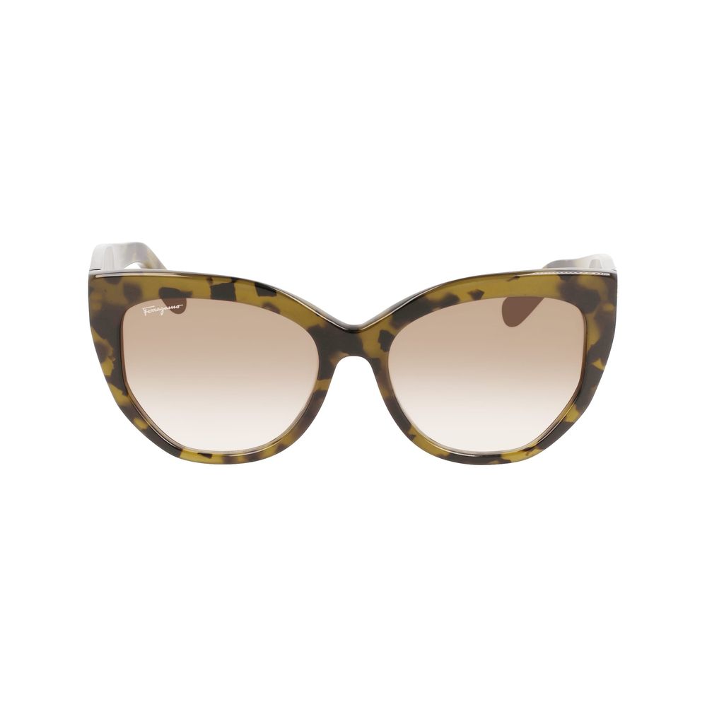 Ferragamo Brown Acetate Sunglasses - Luxe Marca