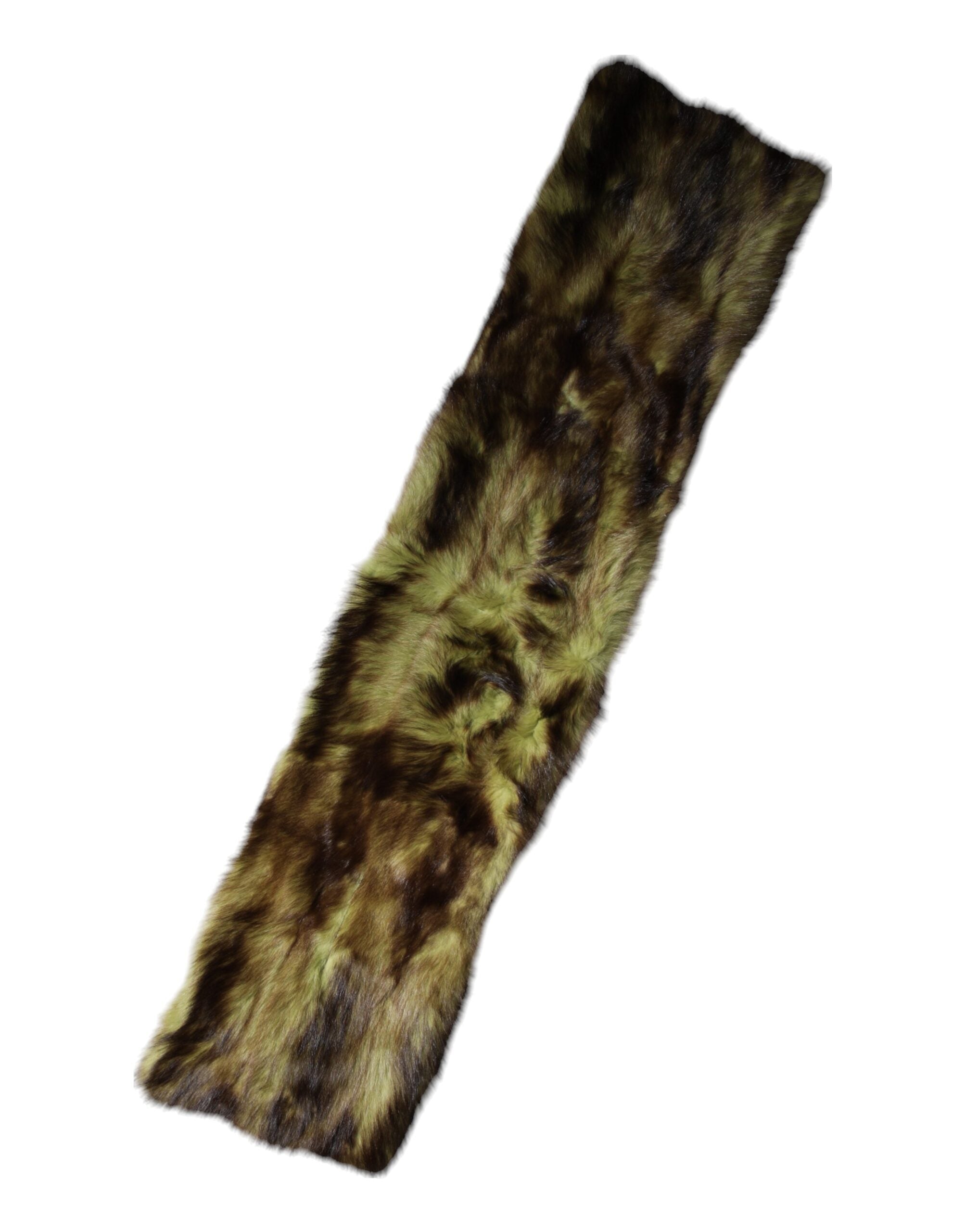 وشاح دولتشي آند غابانا متعدد الألوان من الفرو مع غطاء للرقبة والياقة