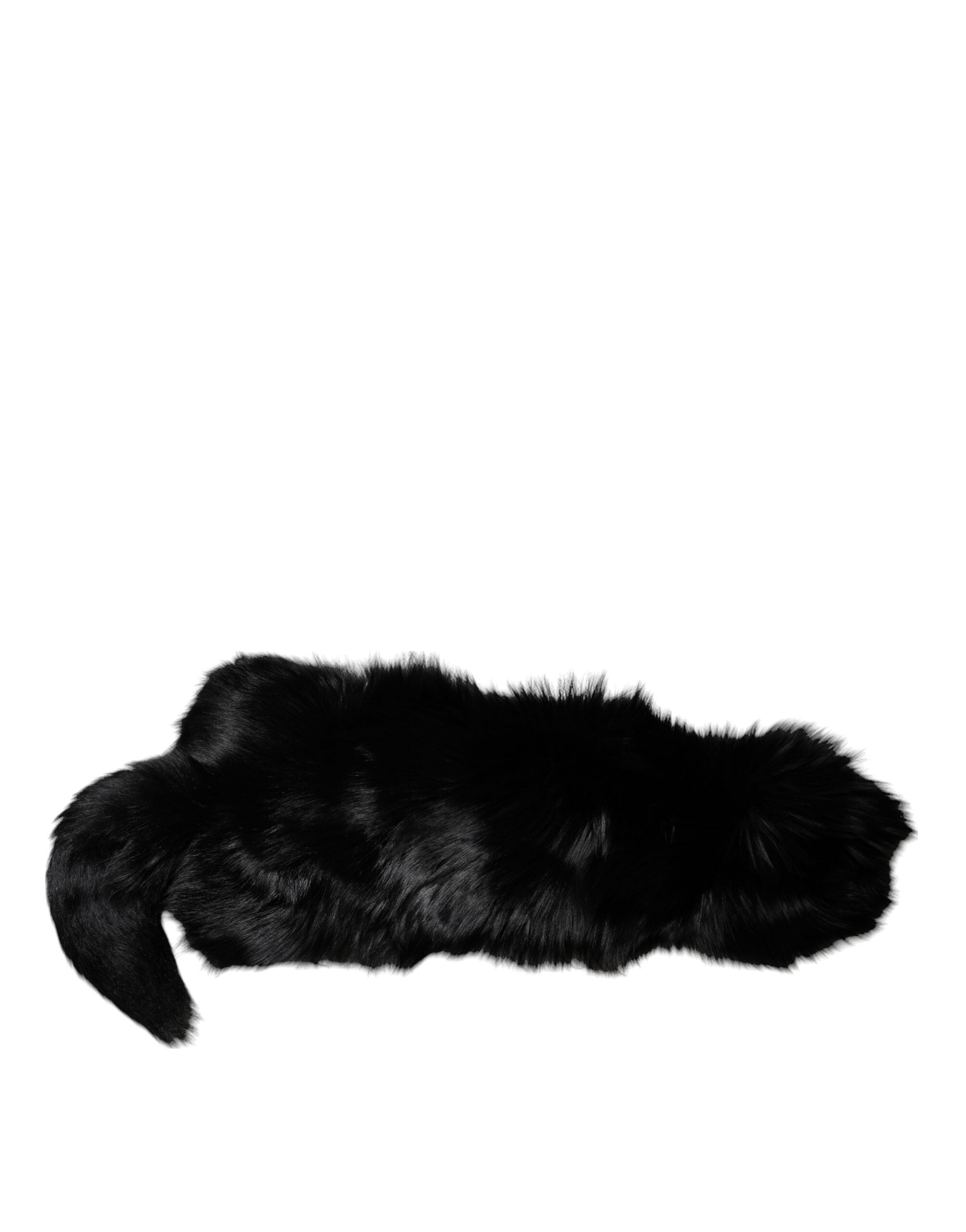 وشاح شتوي دافئ من دولتشي آند غابانا مصنوع من فرو الثعلب الأسود