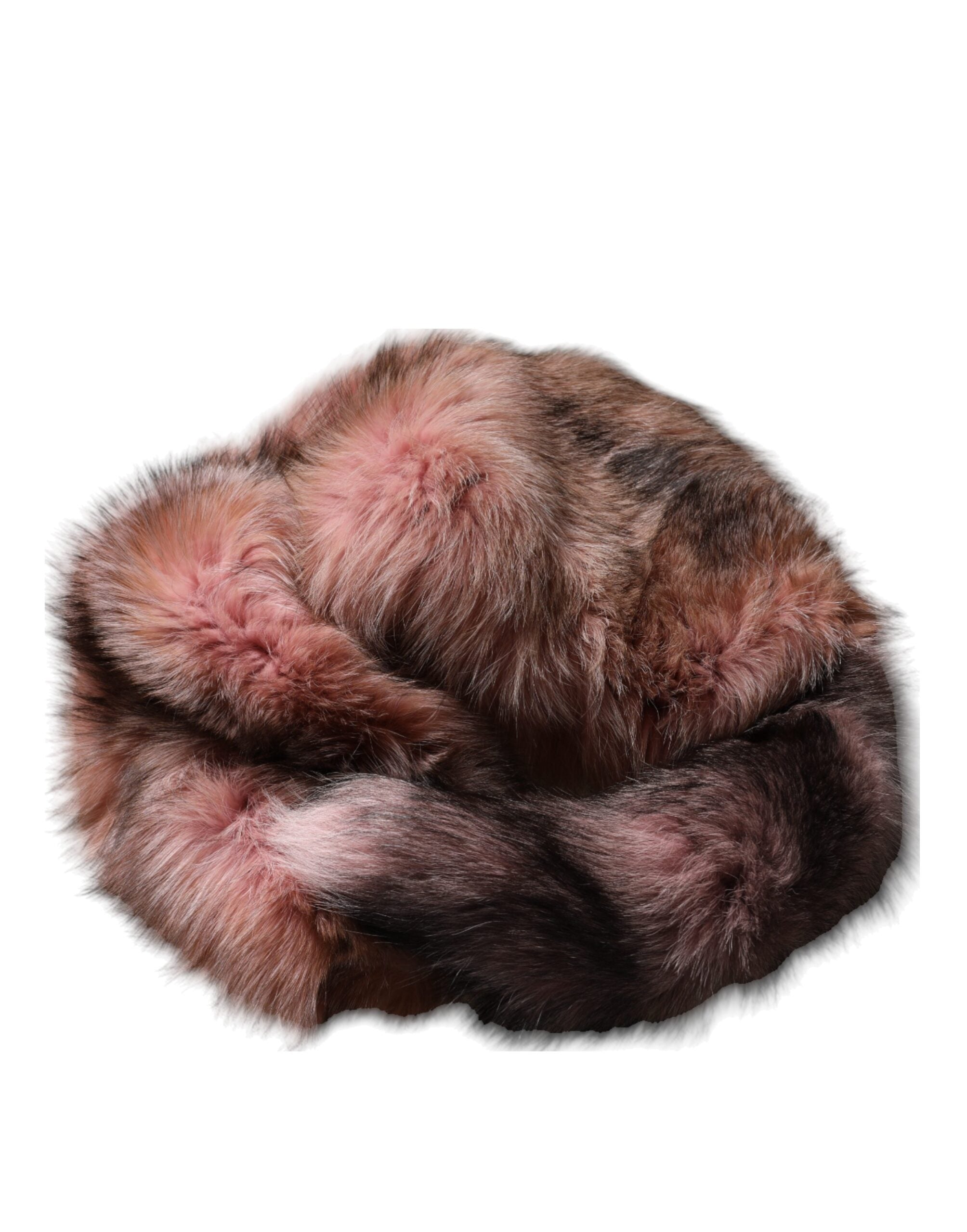 Dolce & Gabbana Pink Frost Fox Fur Neck Warmer Winter Scarf - Luxe Marca