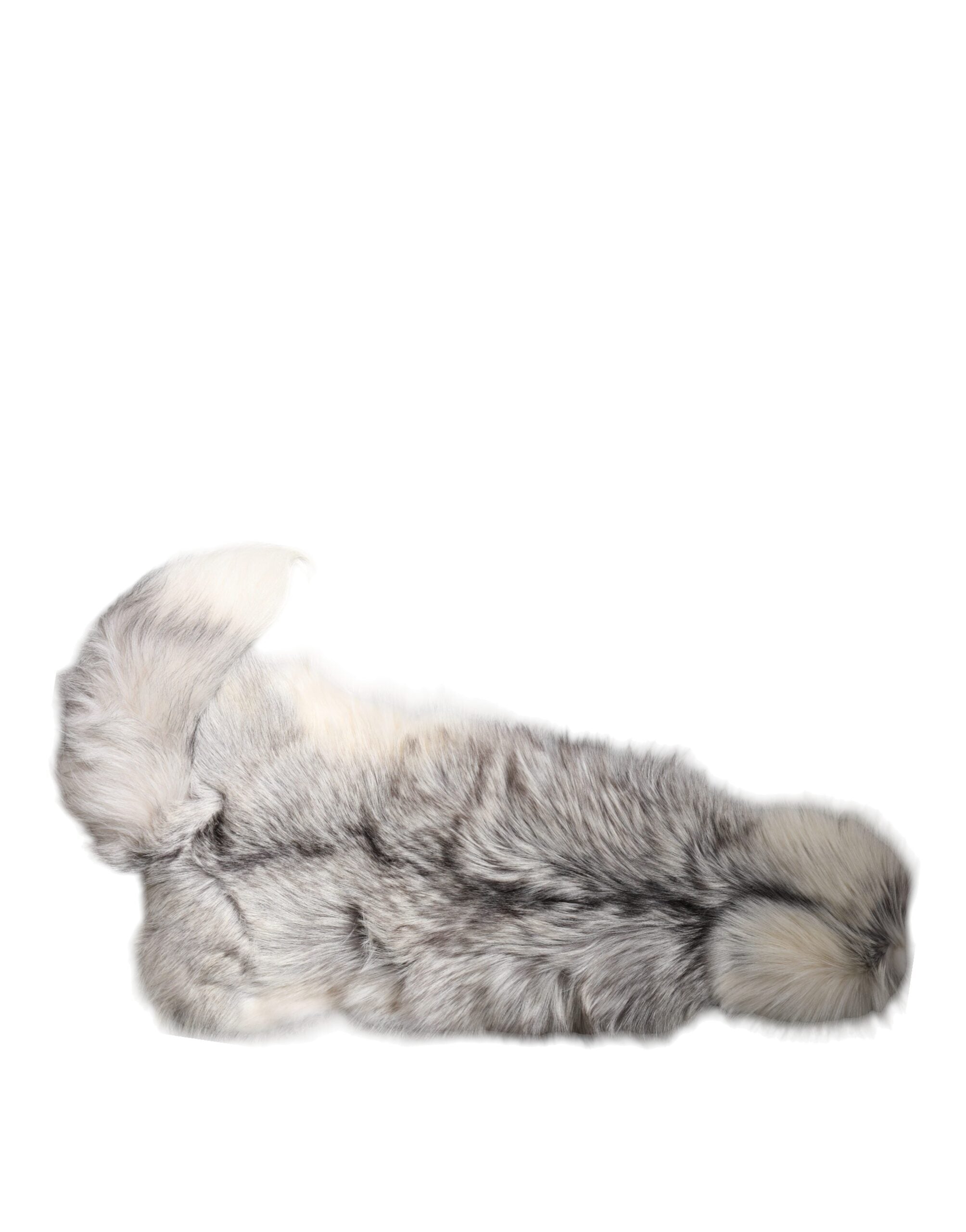 Dolce & Gabbana White Fox Fur Neck Wrap Warmer Winter Scarf - Luxe Marca