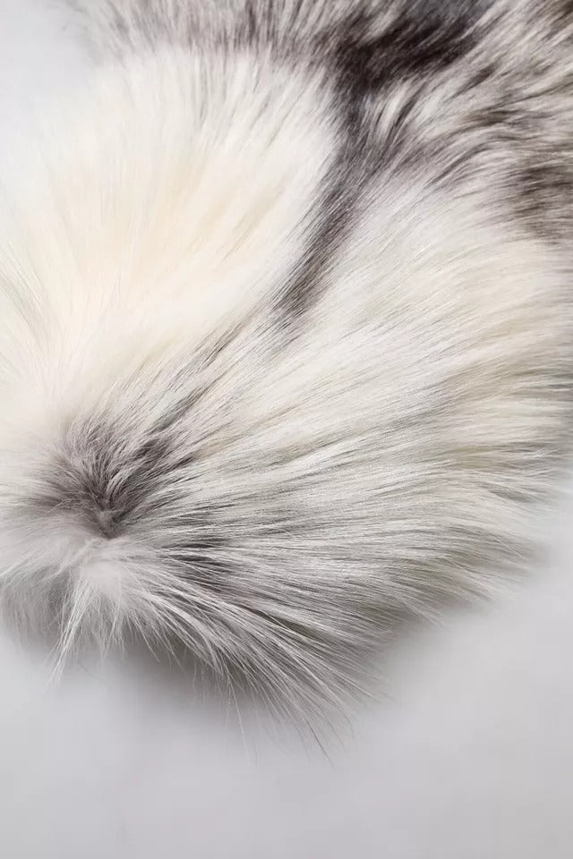 Dolce & Gabbana White Fox Fur Neck Wrap Warmer Winter Scarf - Luxe Marca