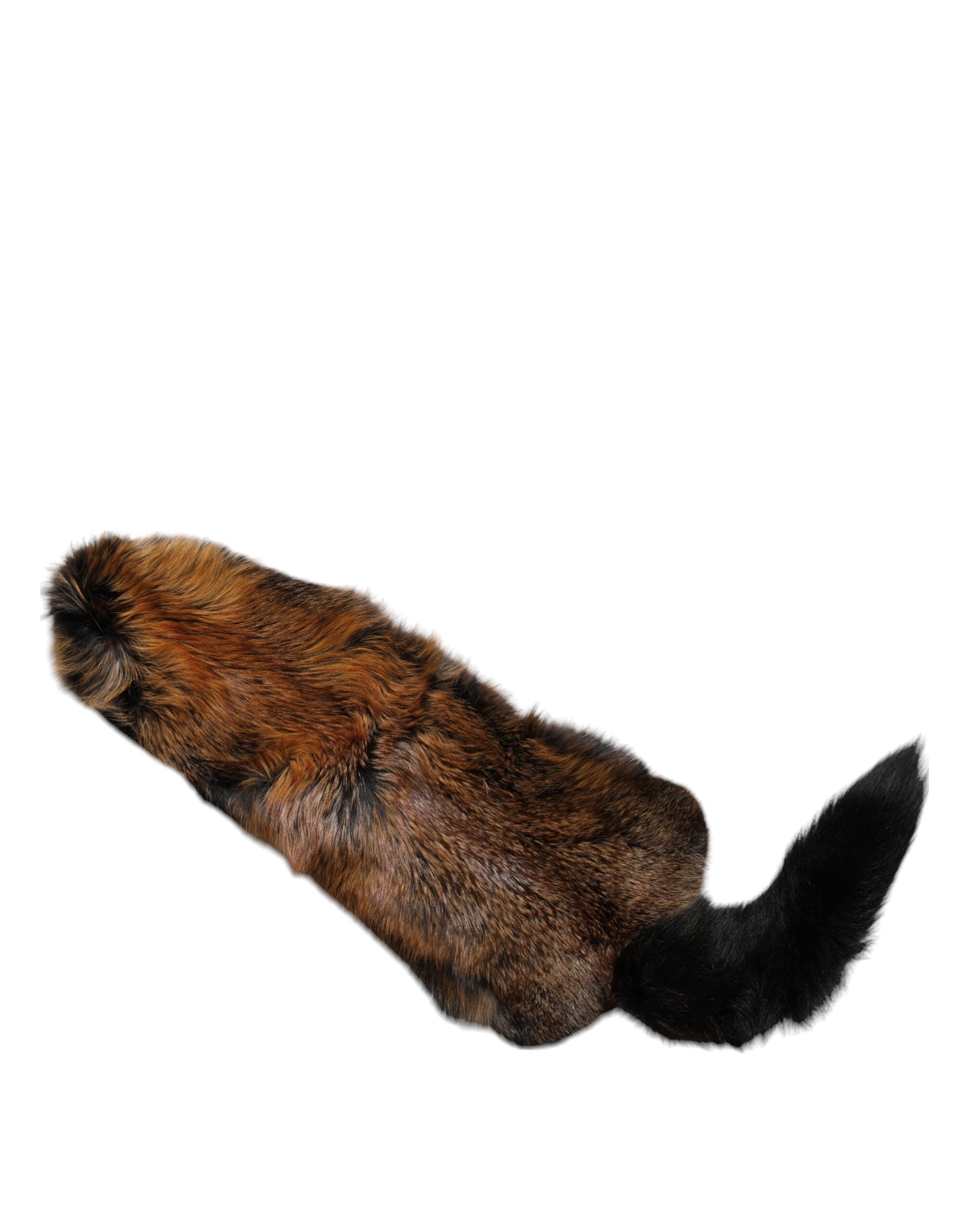 Dolce & Gabbana Brown Red Fox Fur Neck Warmer Winter Scarf - Luxe Marca