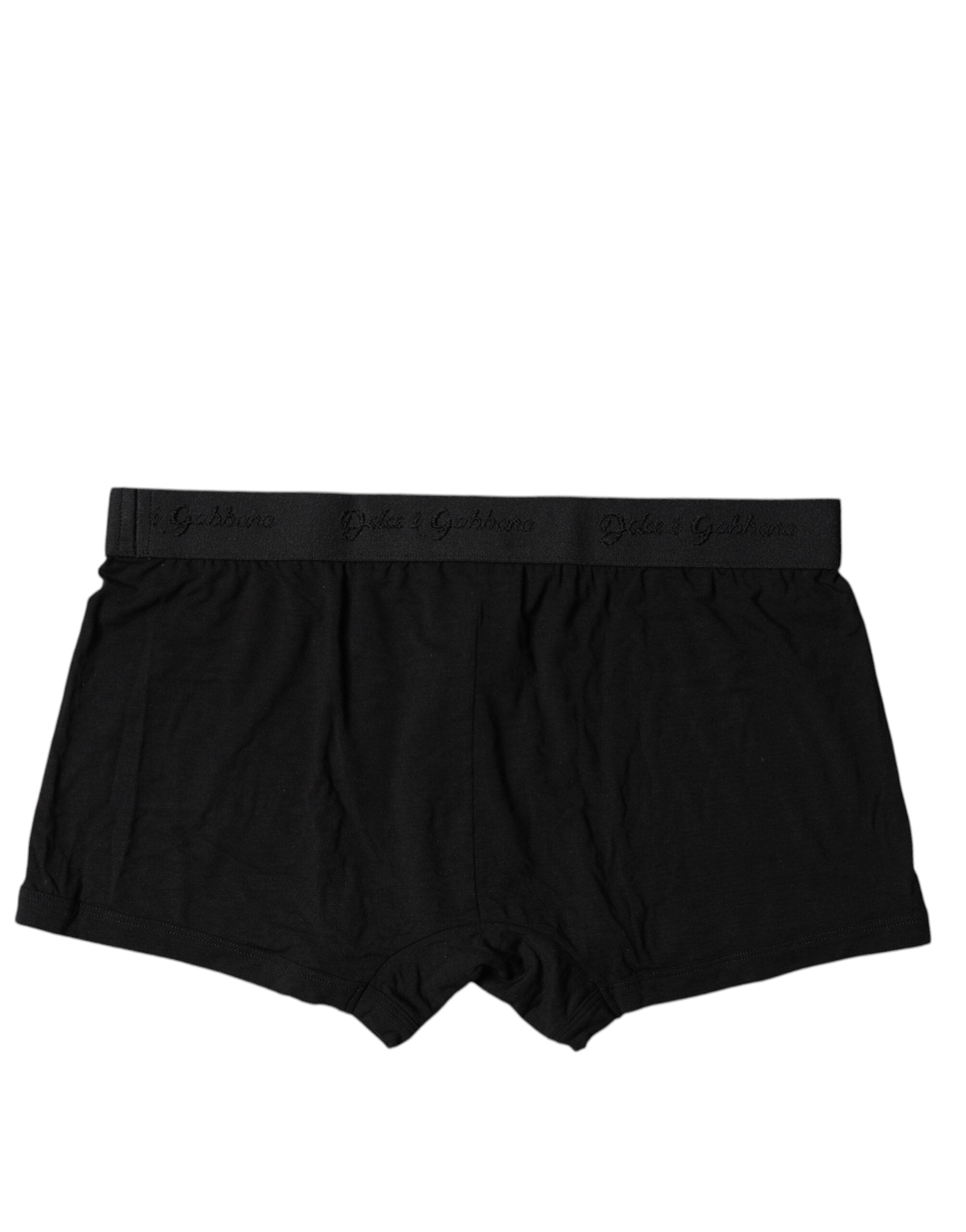Black Modal Stretch Men Regular Boxer Underwear