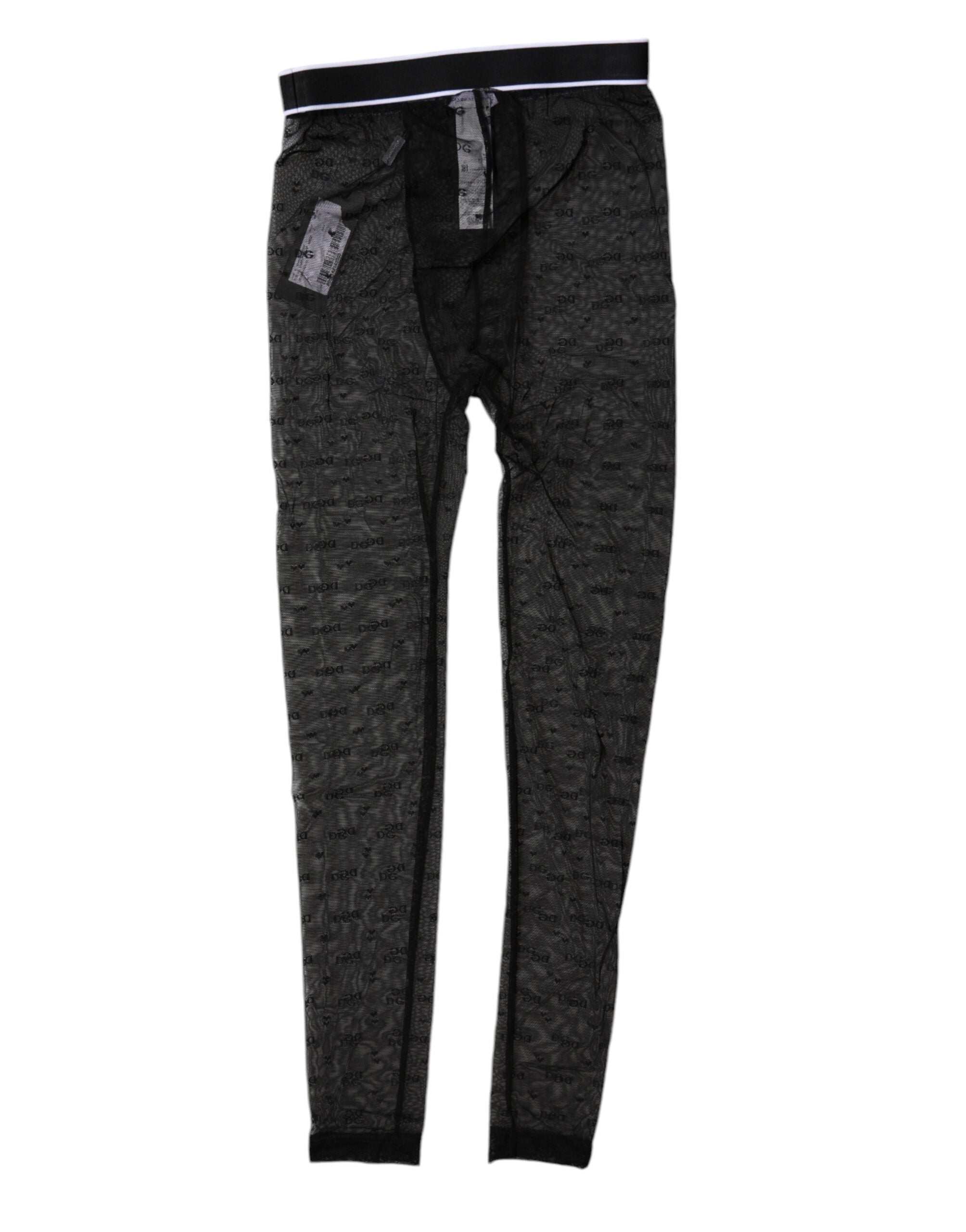 Black Logo Lace Lingerie Tight Pants Underwear
