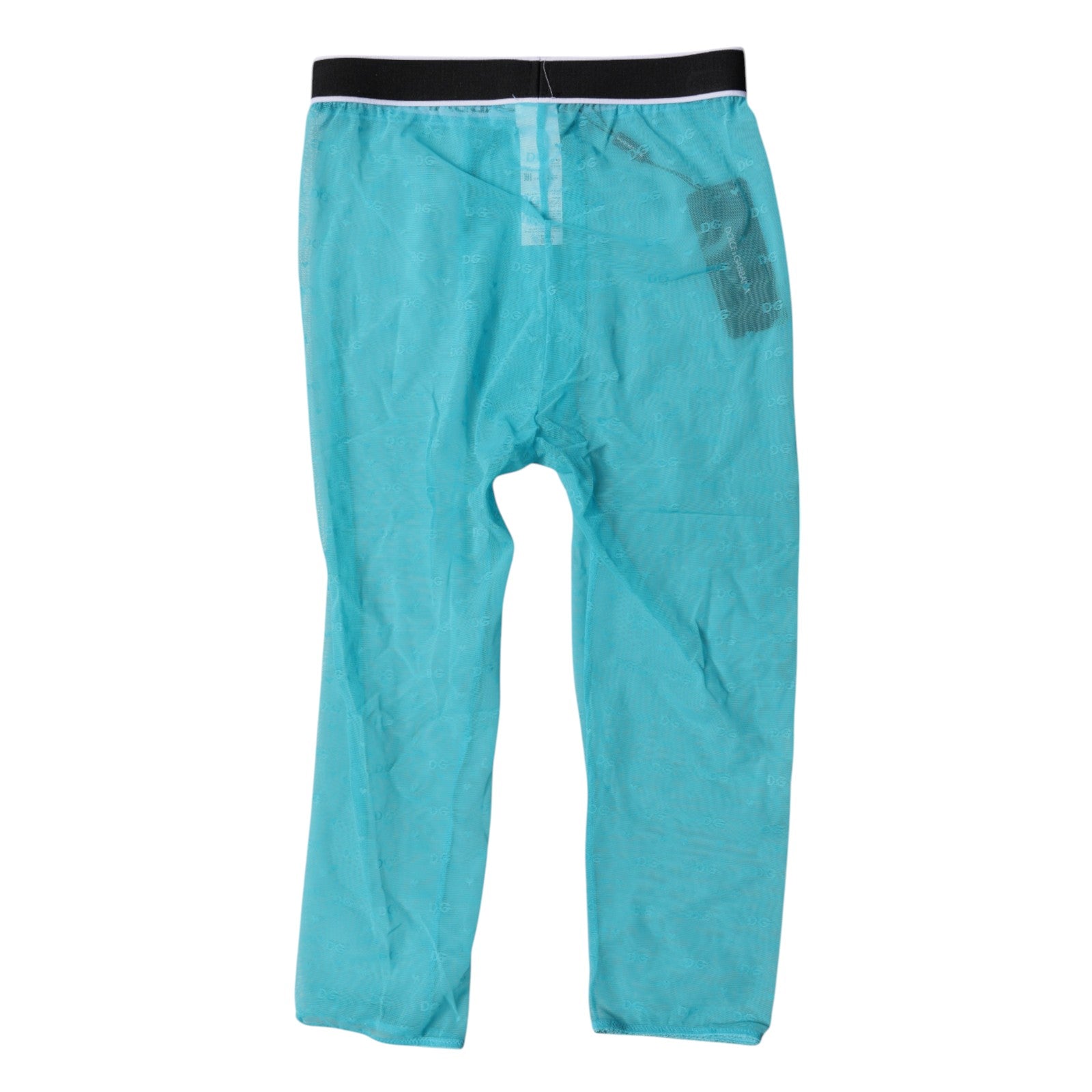 ملابس داخلية ضيقة قصيرة من النايلون بشعار DG من Dolce & Gabbana باللون الأزرق الفاتح