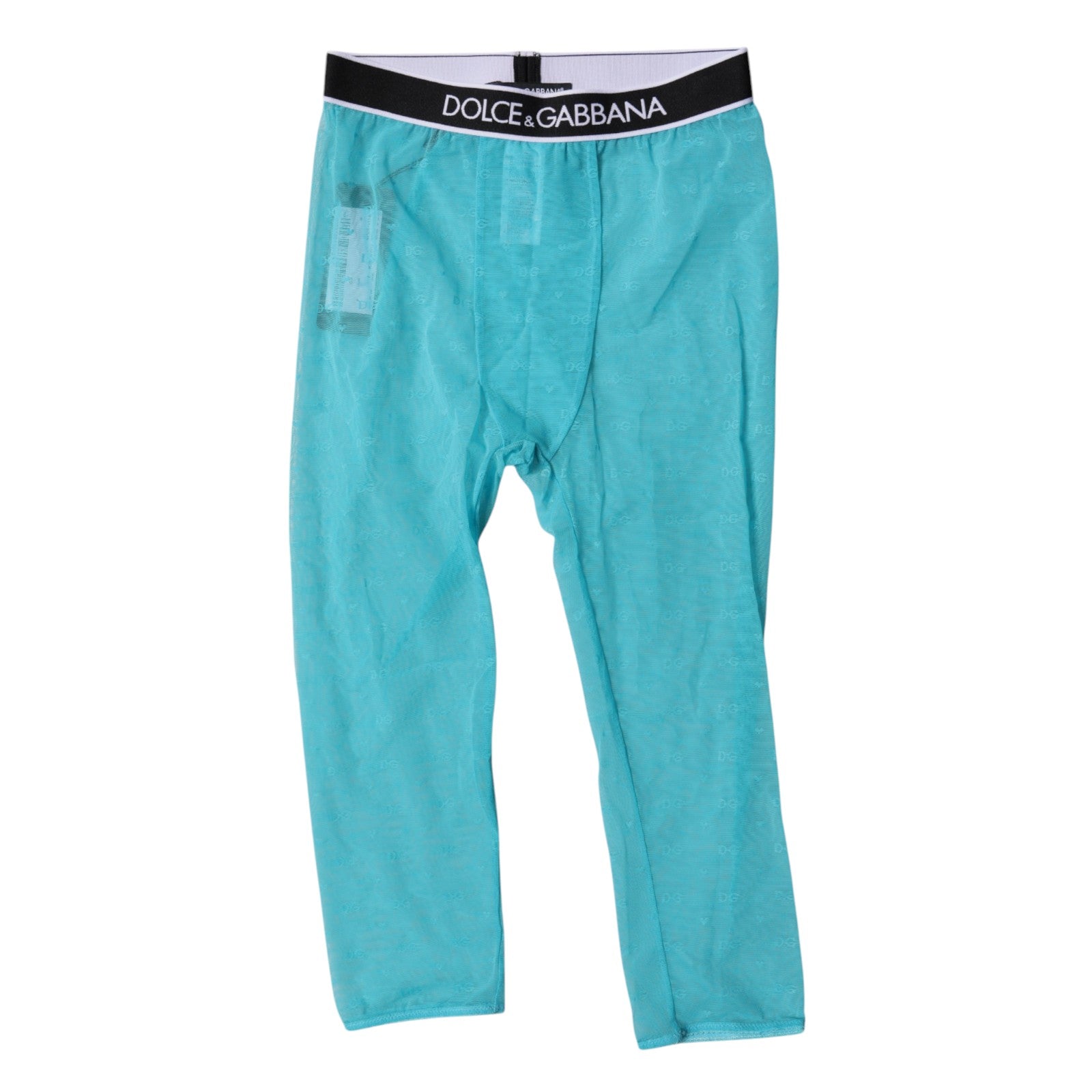 ملابس داخلية ضيقة قصيرة من النايلون بشعار DG من Dolce & Gabbana باللون الأزرق الفاتح