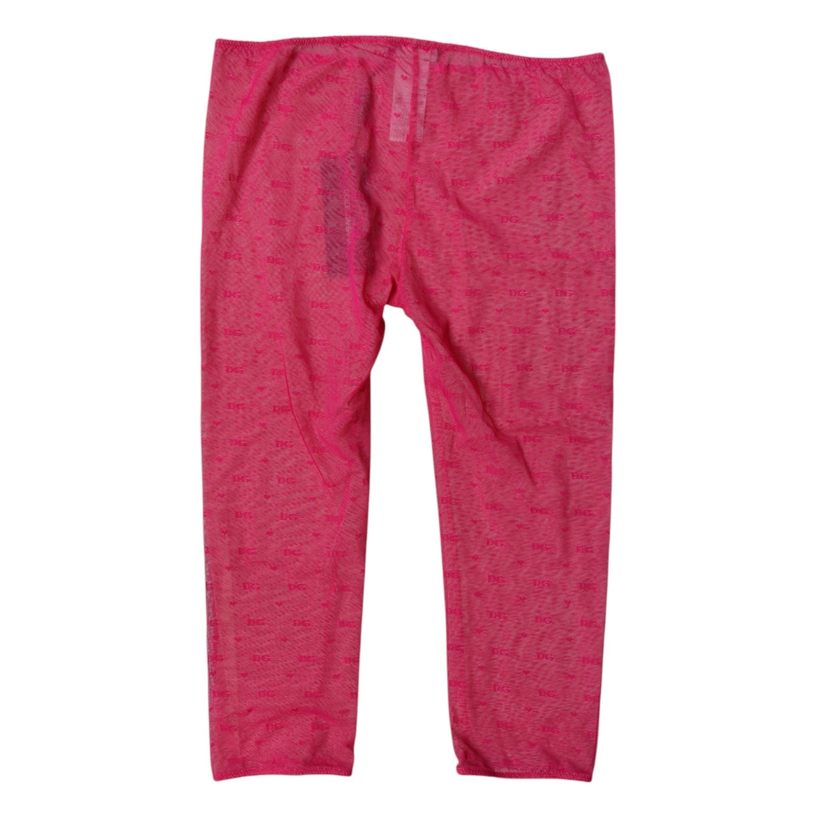 ملابس داخلية قصيرة ضيقة من الدانتيل بشعار دولتشي آند غابانا باللون الفوشيا