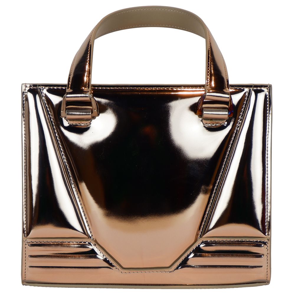 حقيبة يد فيراري الجلدية باللون الرمادي