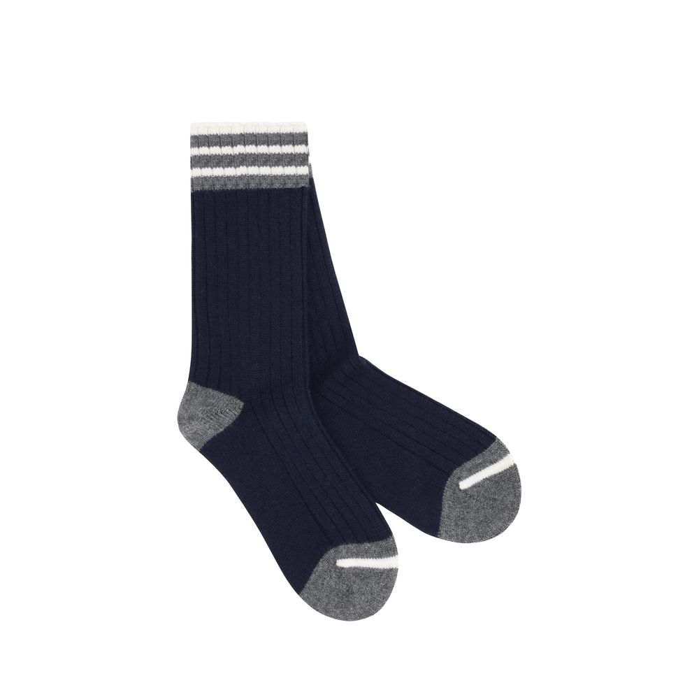 Brunello Cucinelli Black Cashmere Socks