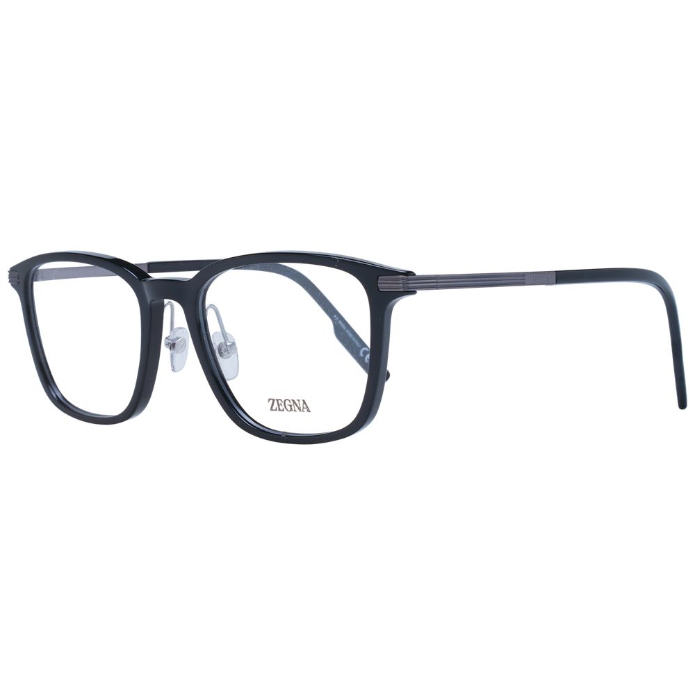 Ermenegildo Zegna Black Plastic & Titanium Glasses (Frames) - Luxe Marca