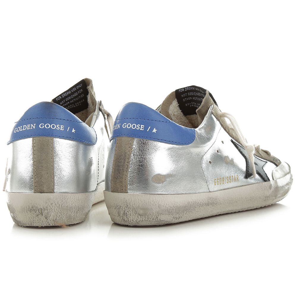 حذاء رياضي من جلد العجل باللون الرمادي من Golden Goose