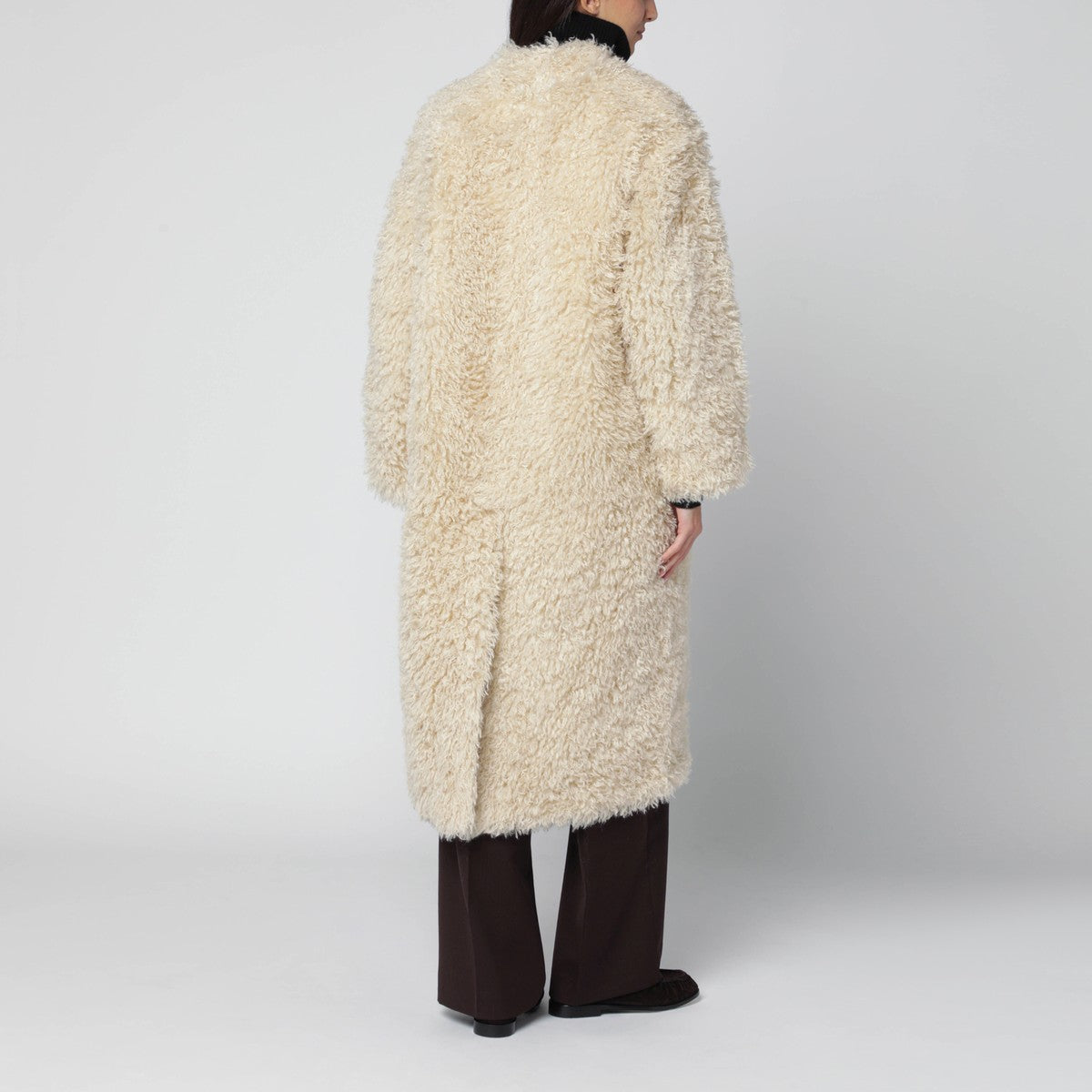 Stand Studio STAND STUDIO Light beige faux-fur coat