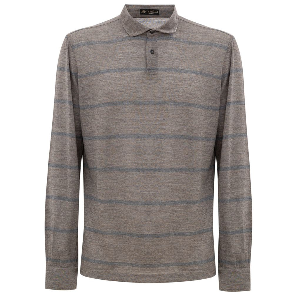Bicolor Wool Polo Shirt