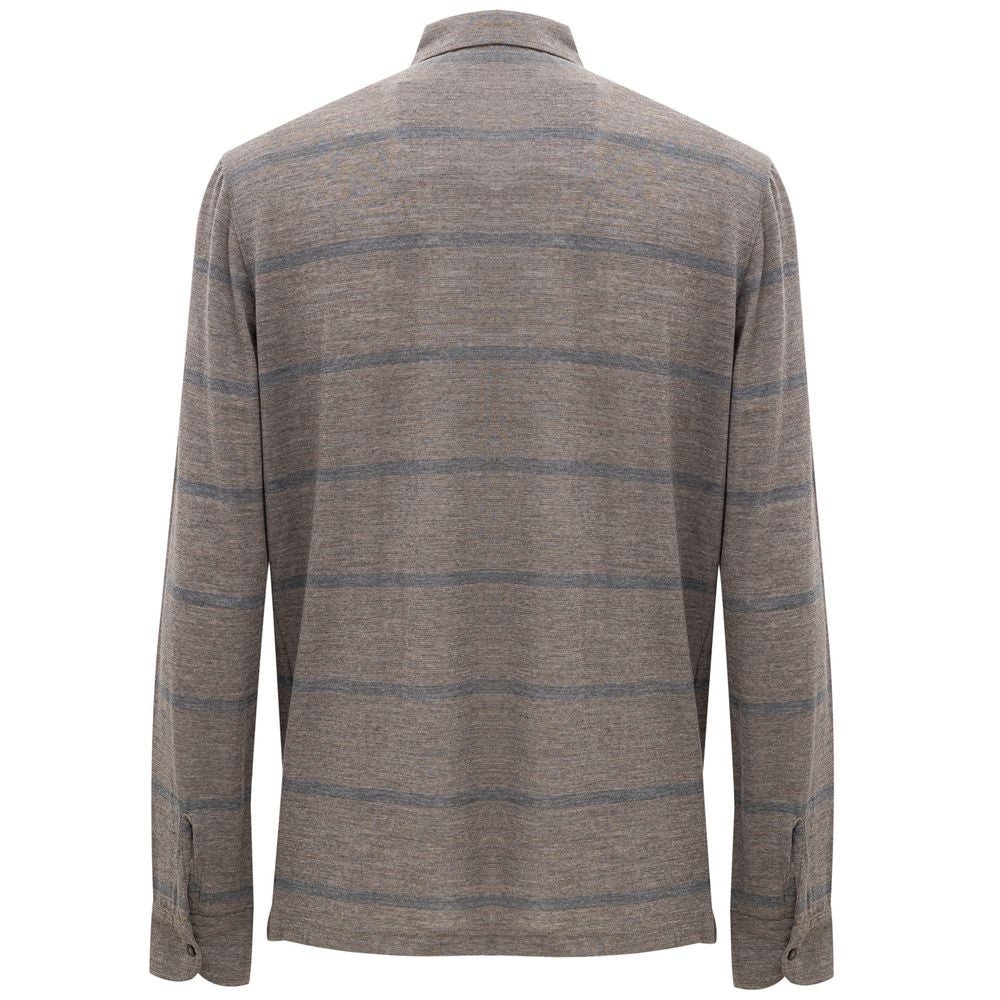 Bicolor Wool Polo Shirt