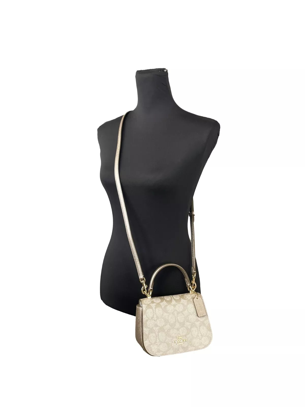 Lysa Top Handle Bag Crossbody Champagne Gold