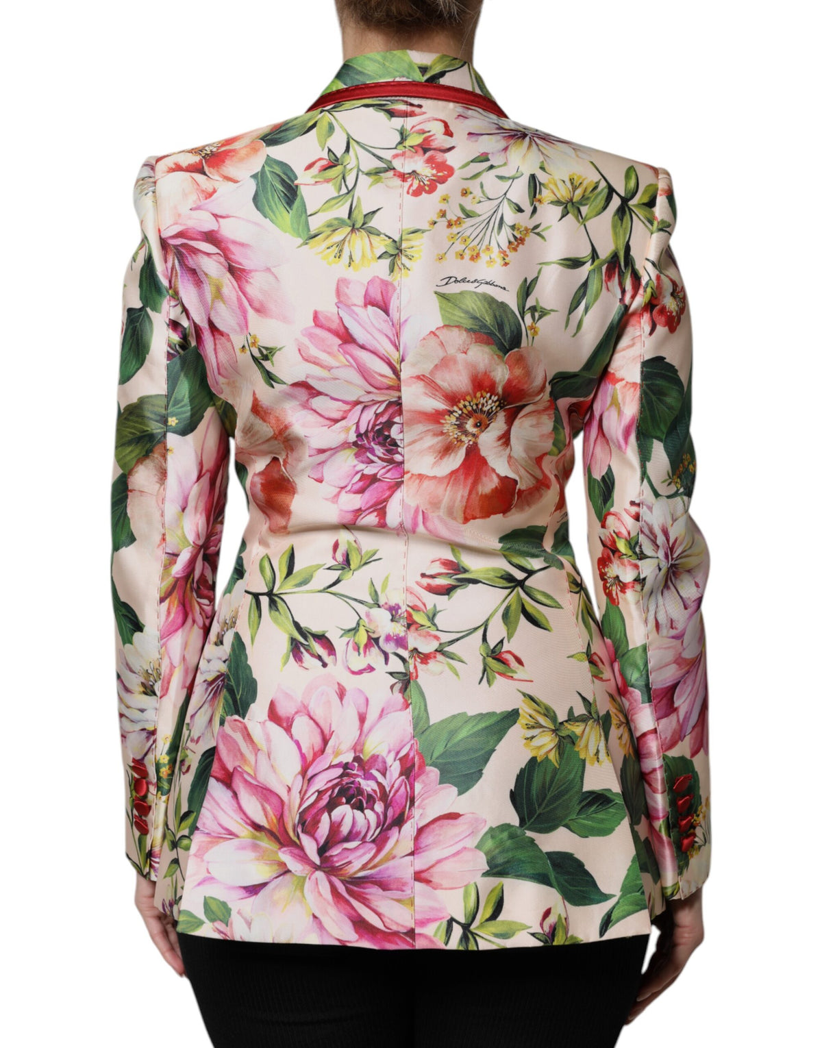 Dolce & Gabbana Multicolor Floral Double Breasted Jacket