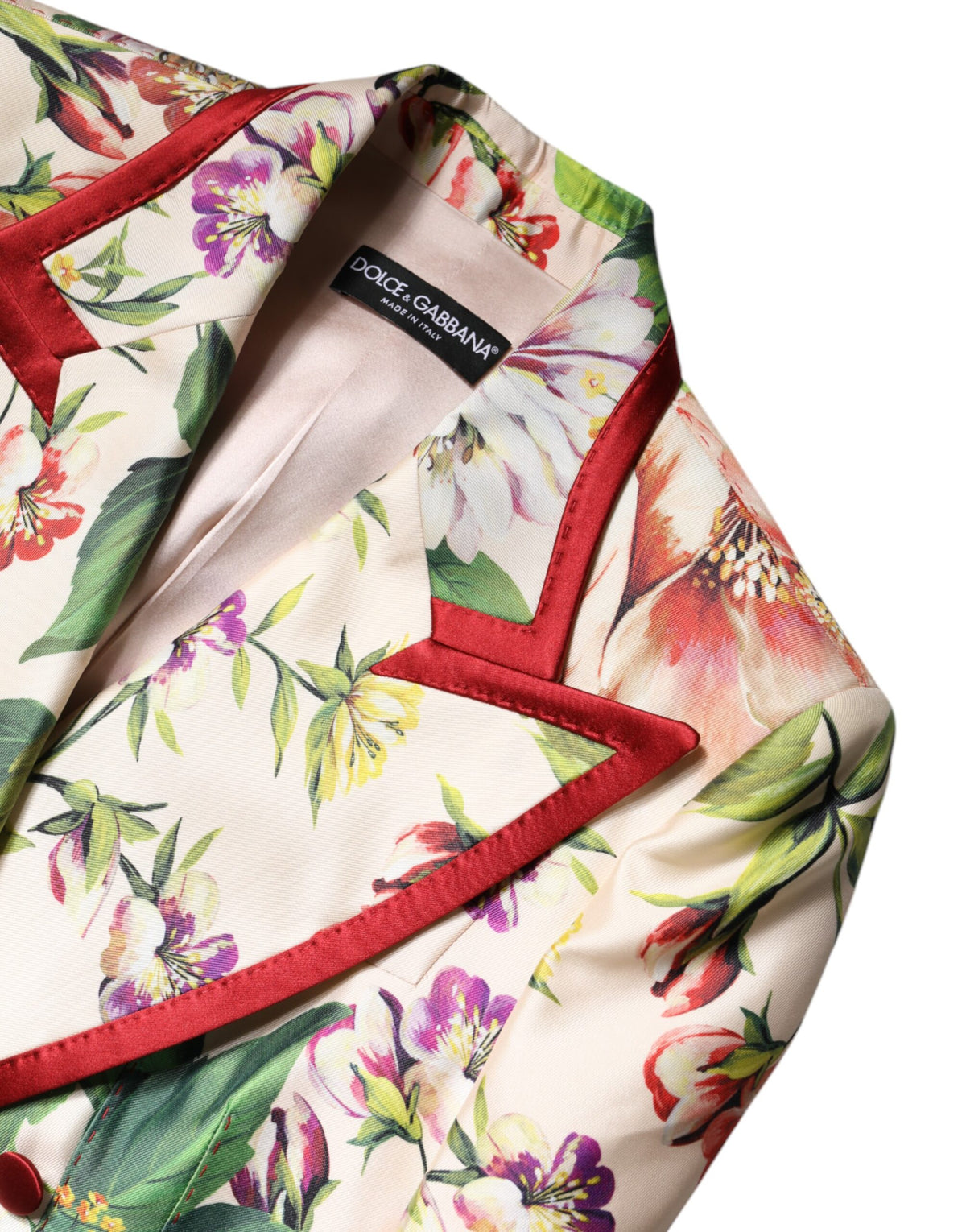Dolce & Gabbana Multicolor Floral Double Breasted Jacket