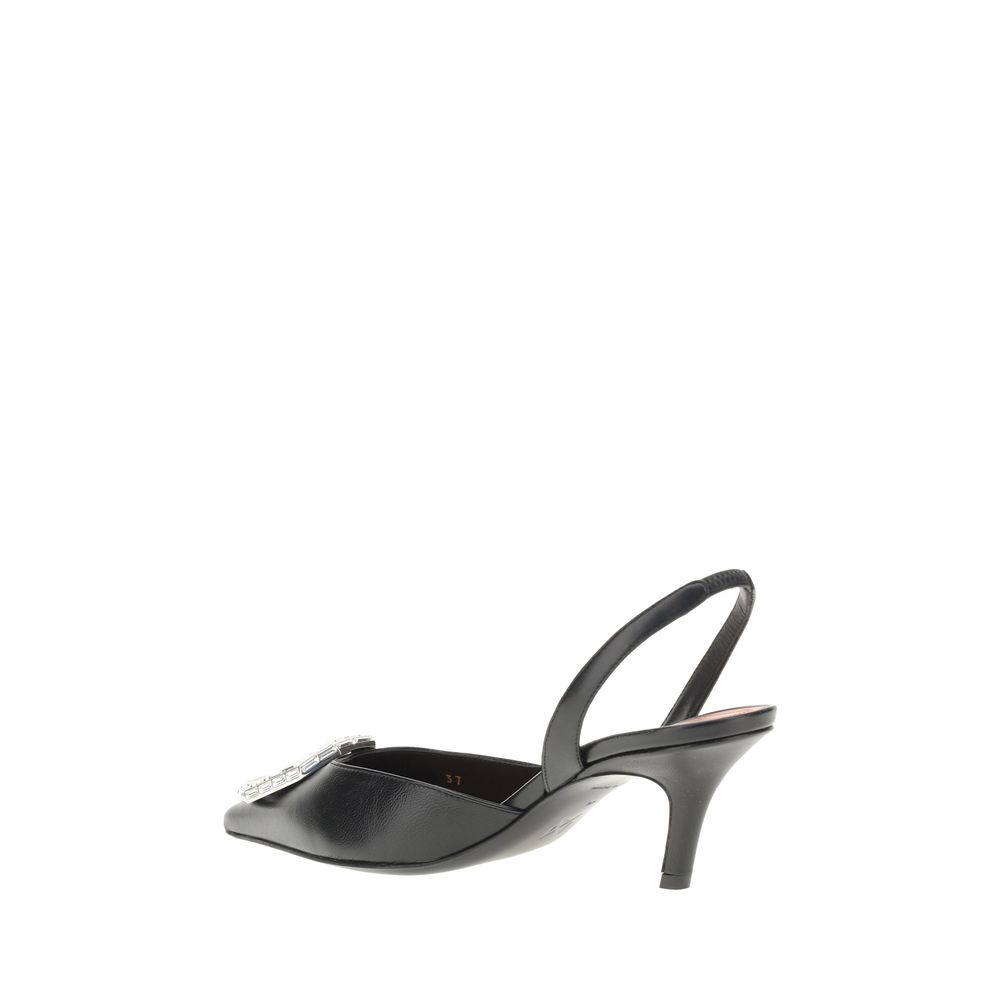 Leather slingback Pumps