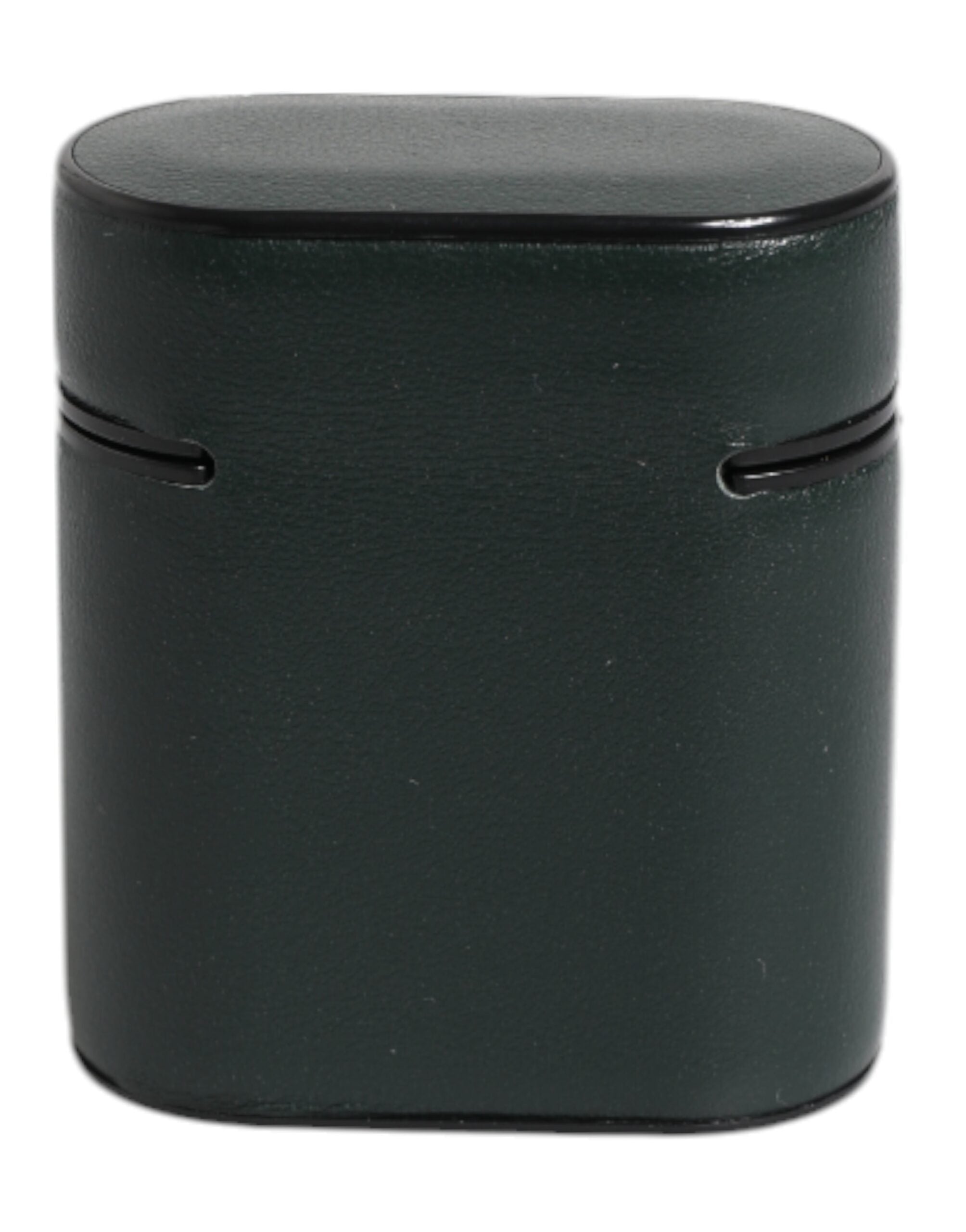 حافظة سماعات Airpods من دولتشي آند غابانا، مصنوعة من جلد العجل الأسود، بطبعة شعار دولتشي آند غابانا