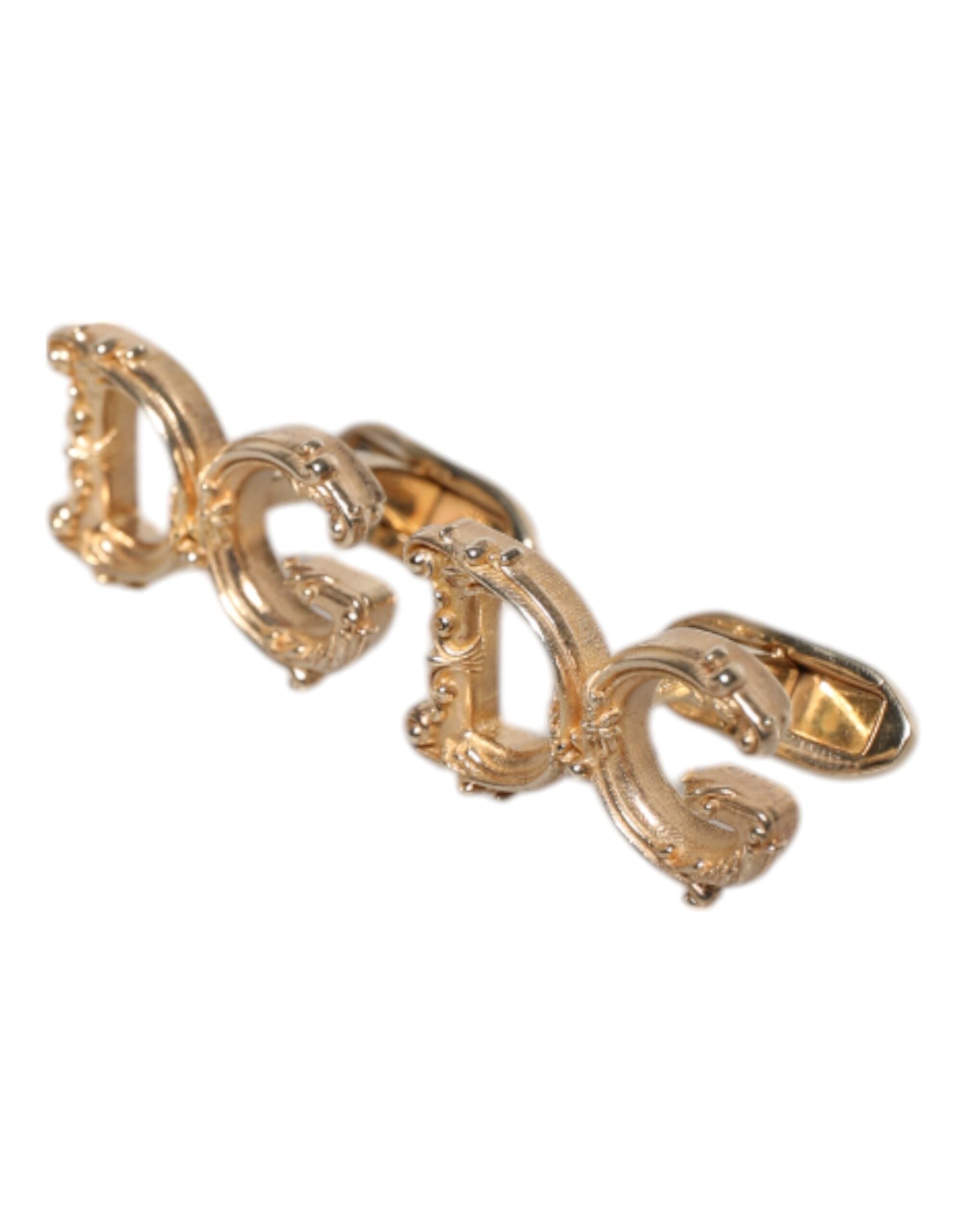 Gold Tone 925 Sterling Silver DG Logo Cufflink