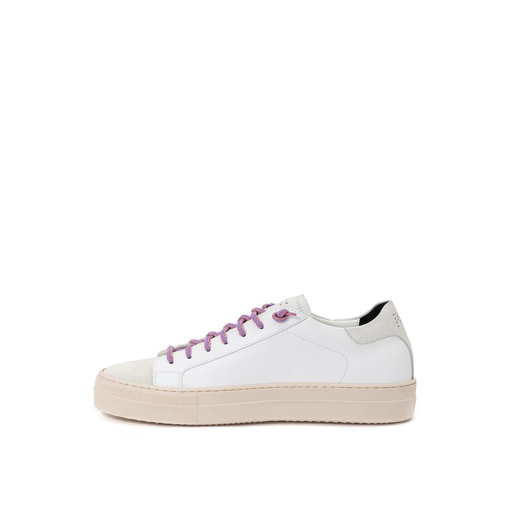 P448 White Leather Athletic Sneakers