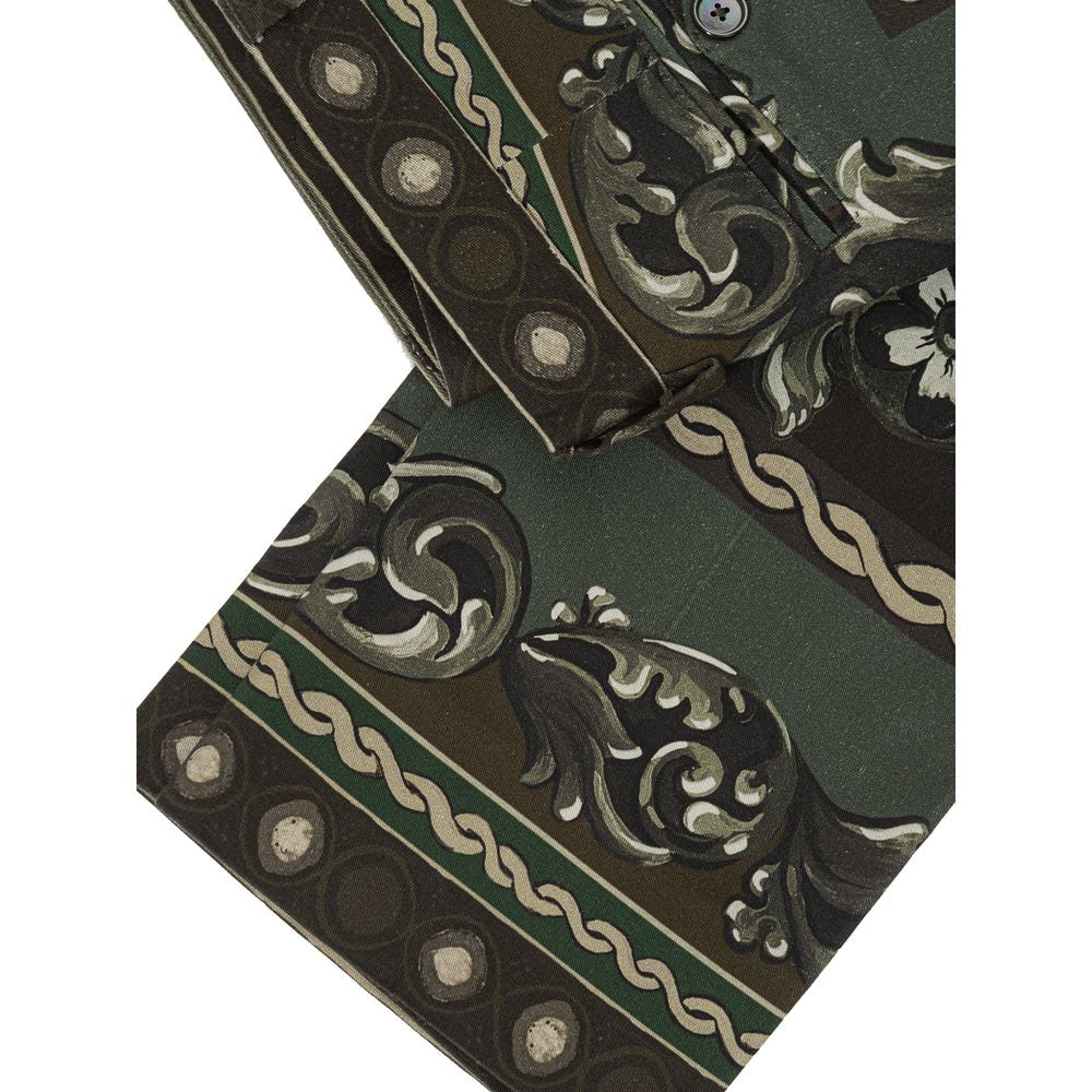 بنطلون قطني أخضر من دولتشي آند غابانا