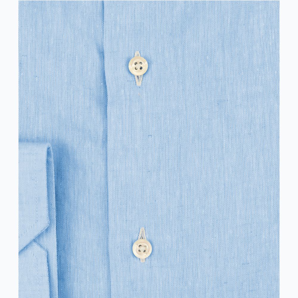 Light Blue Linen Men Shirt