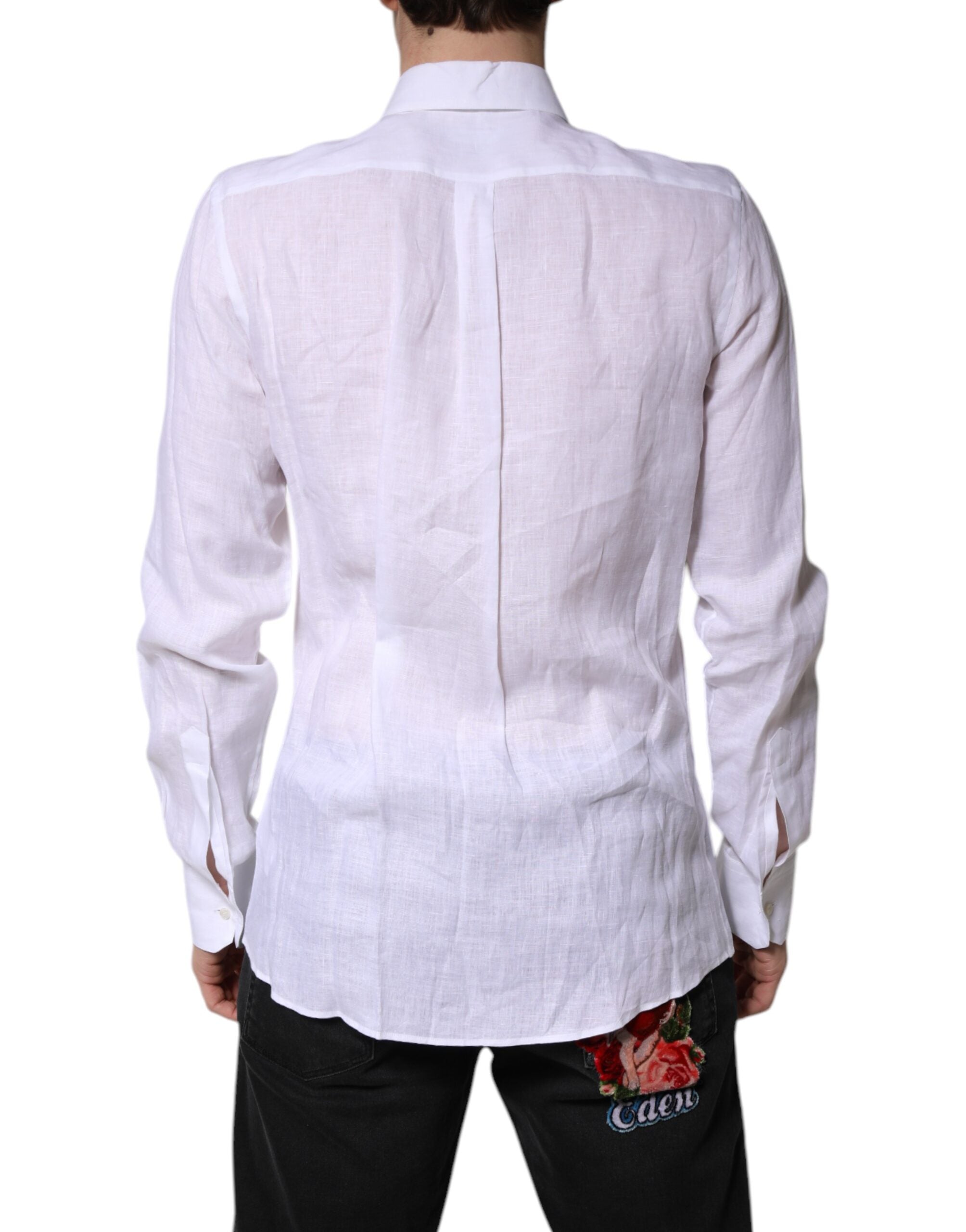 White Linen Martini Dress Formal Shirt
