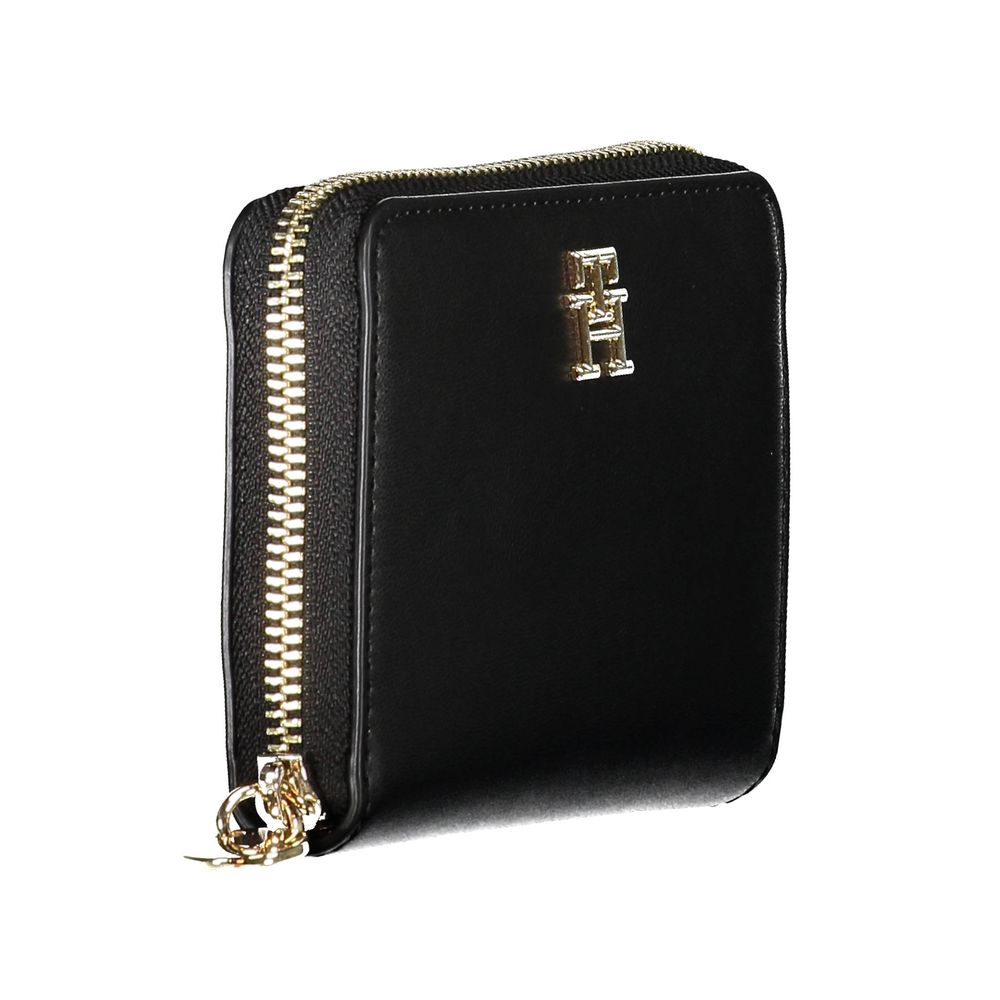 Tommy Hilfiger Black Polyethylene Women Wallet - Luxe Marca