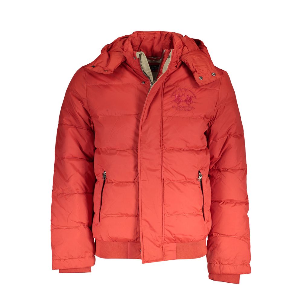 La Martina Orange Polyamide Men's Jacket - Luxe Marca