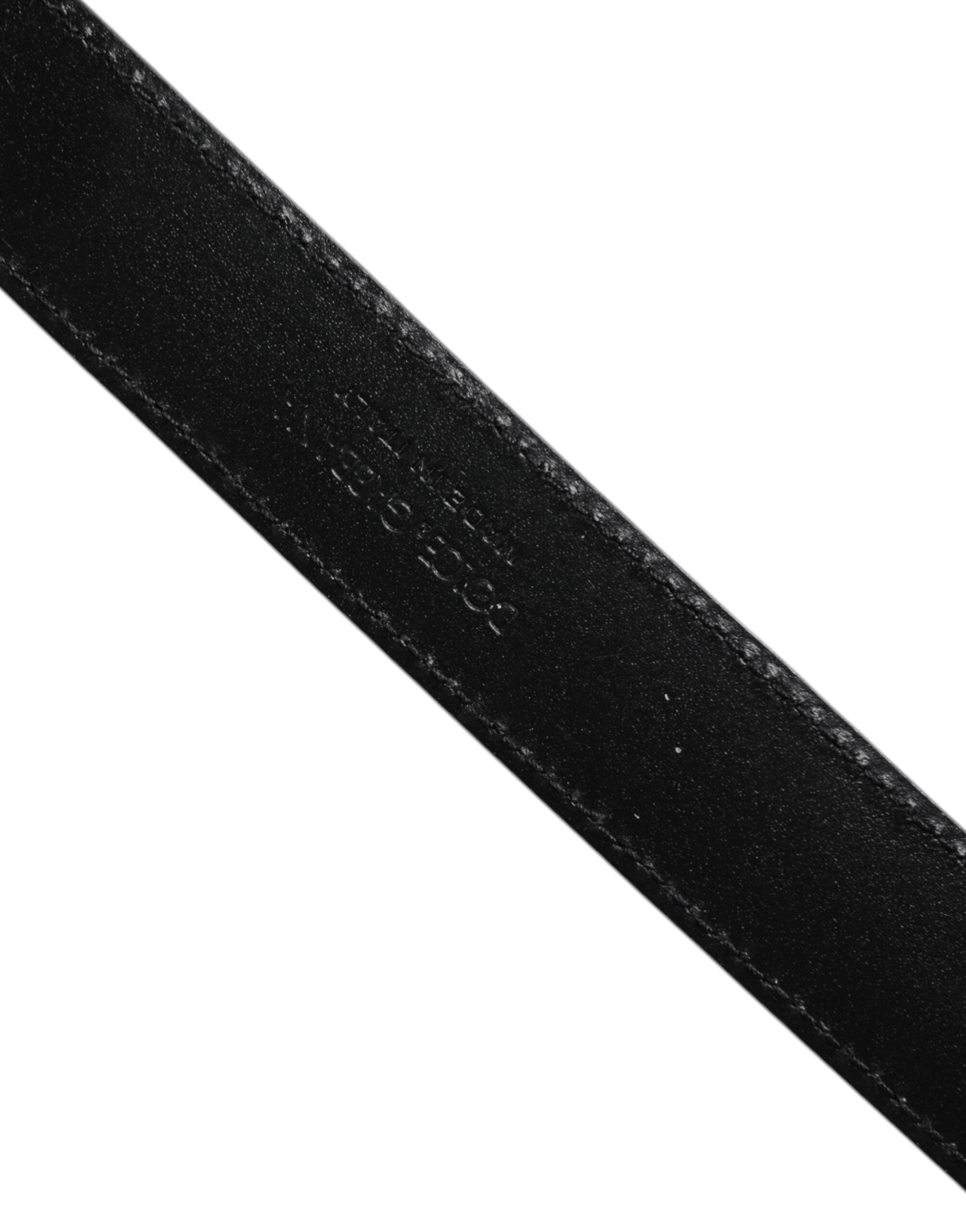 Brown Exotic Leather Classic Metal Buckle Belt