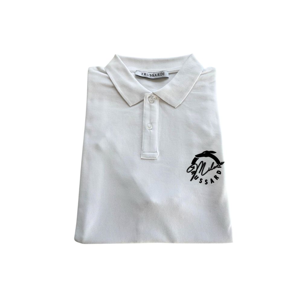 White Cotton Polo Shirt