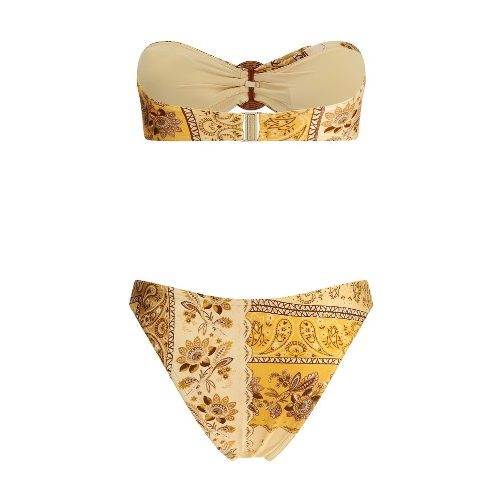 Zimmermann Yellow Lycra Bikini