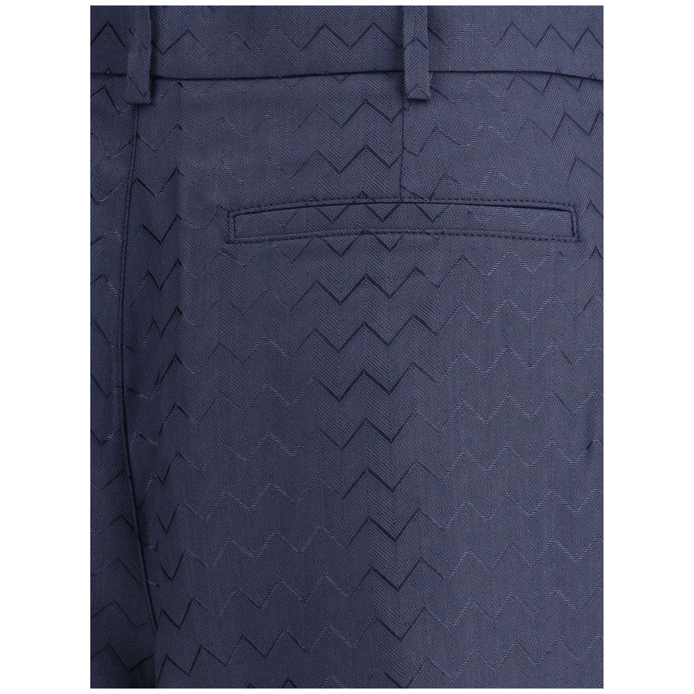 Tailored Shorts with shiny ZigZag pattern