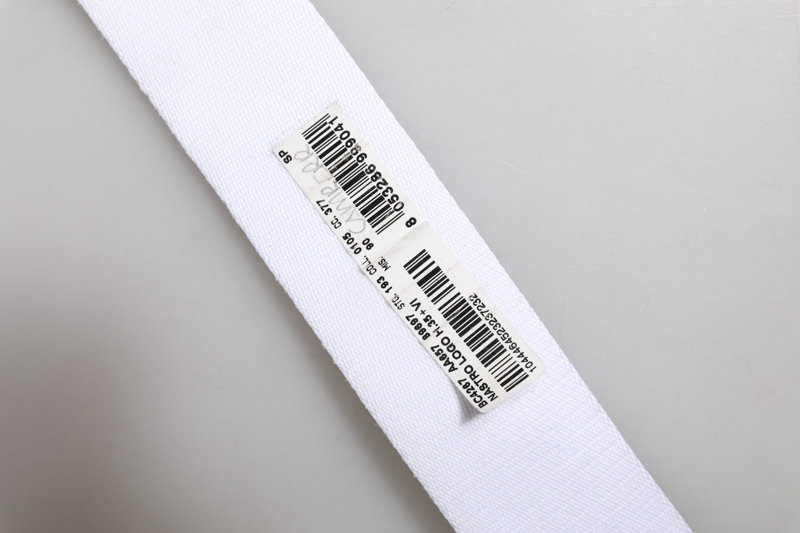 Black White Logo Printed Metal Buckle Belt